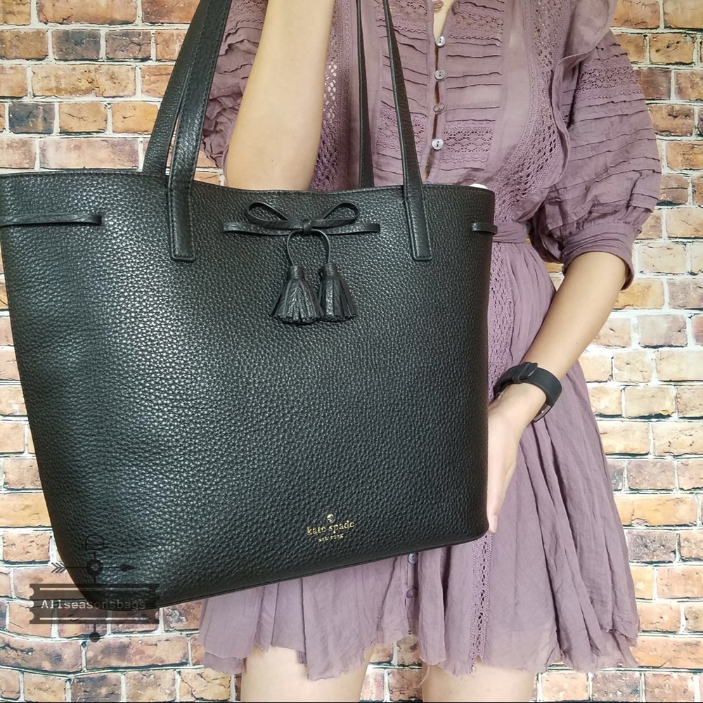 Kate spade leather Hayes Street Large Black Tote - Picture 4 of 7